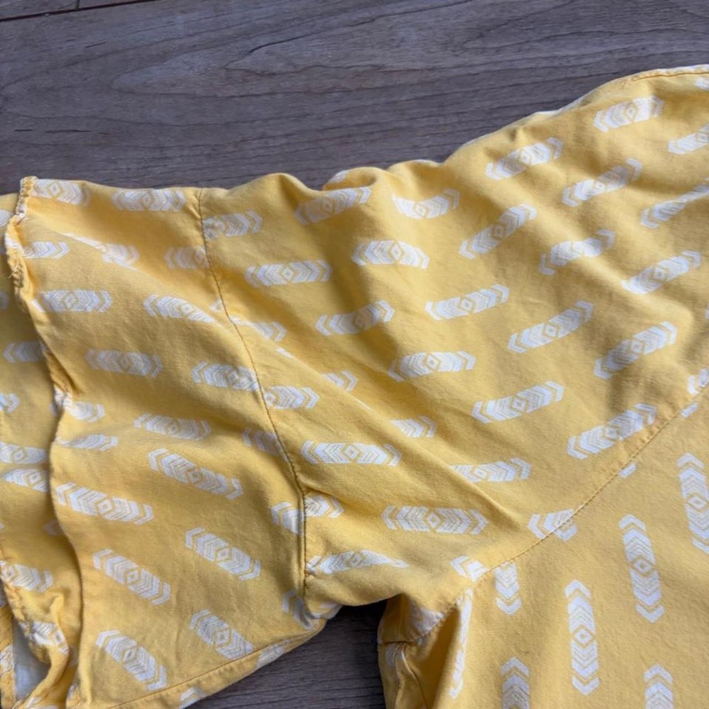 Matilda Jane Yellow Button Up Top Large - Picture 4 of 8